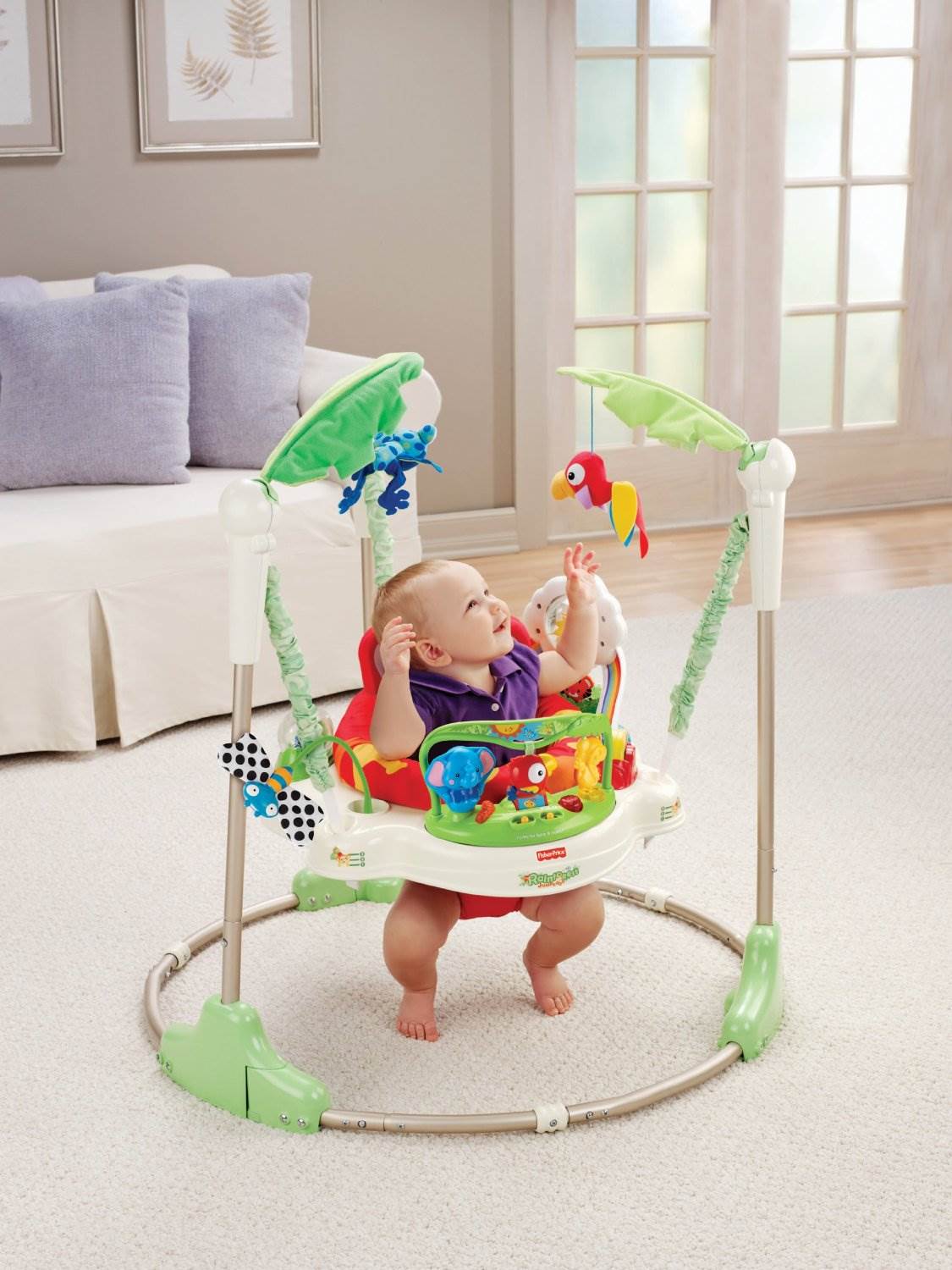 Fisher Price Rainforest Jumperoo Baby Bouncer Entertainer | K6070 (Used) - VMInnovations