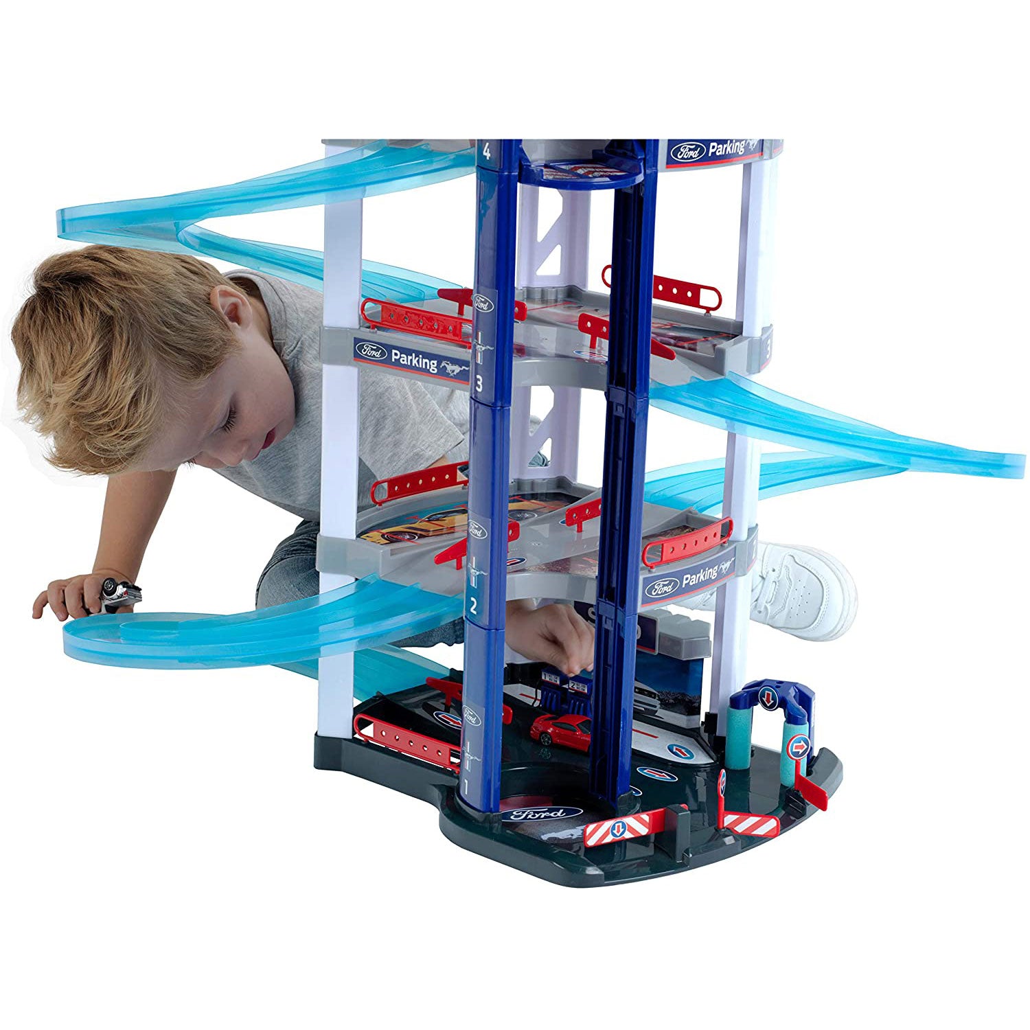 Theo Klein Ford Interactive Toy Car Park 6 Level Racing Parking Garage Play Set - VMInnovations