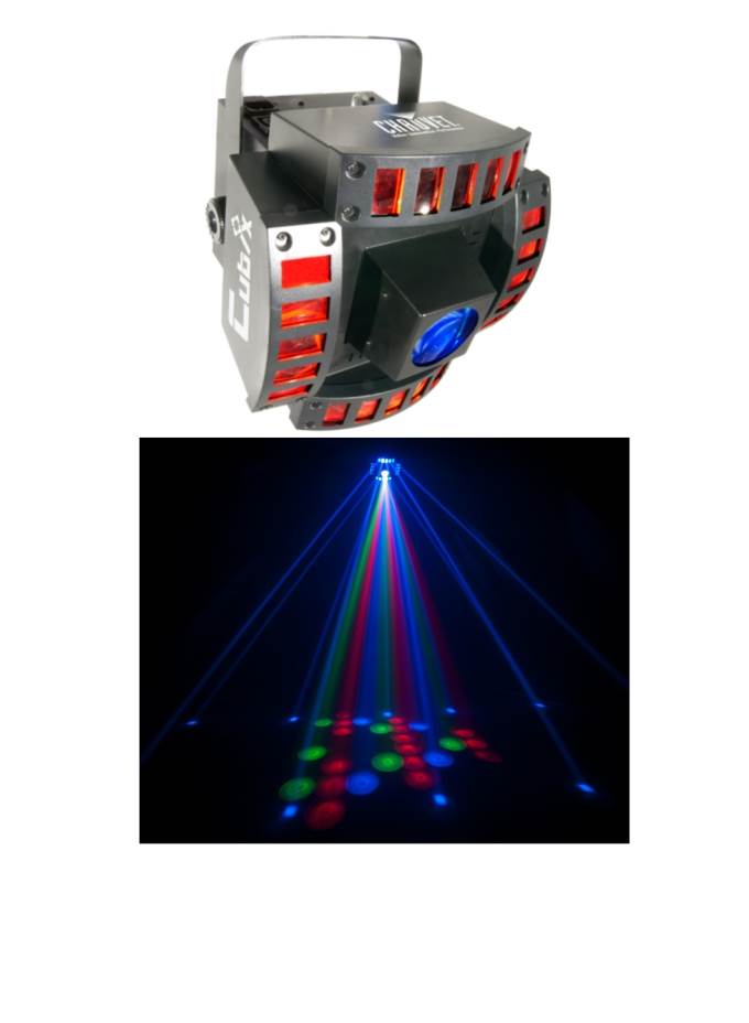 NEW! CHAUVET CUBIX 6 Ch Multicolor Centerpiece LED DJ Disco Dance Effect Light