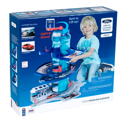 Theo Klein Ford Car Service Helix Parking Garage Toy Playset for Kids 3 and Up - VMInnovations