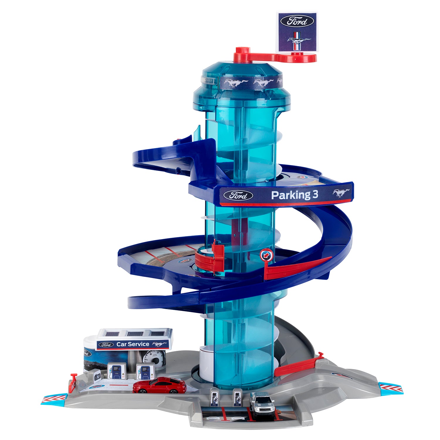 Theo Klein Ford Car Service Helix Parking Garage Toy Playset (Open Box) - VMInnovations