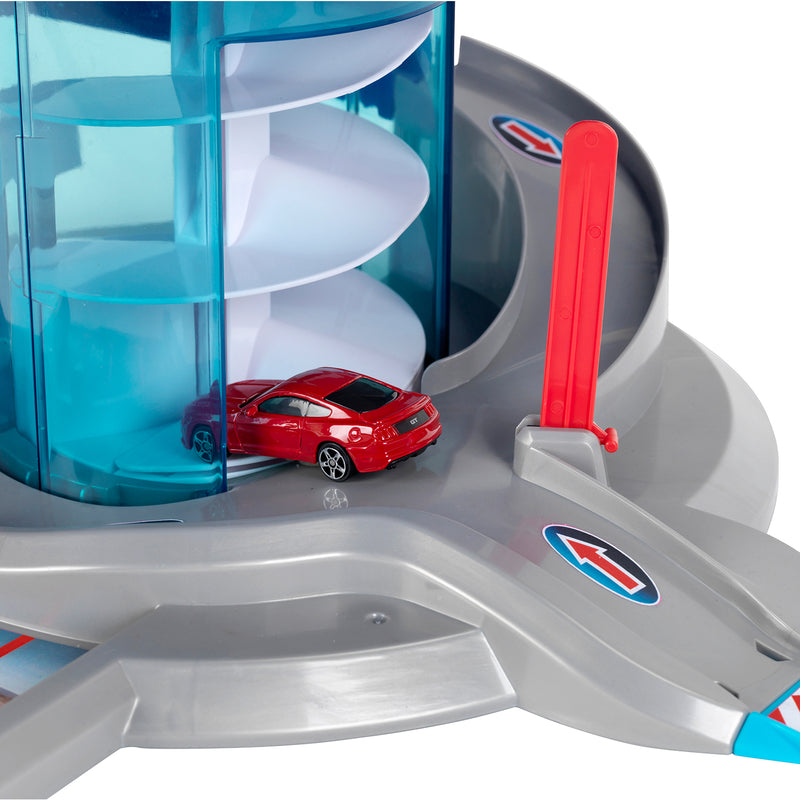 Theo Klein Ford Car Service Helix Parking Garage Toy Playset for Kids 3 and Up