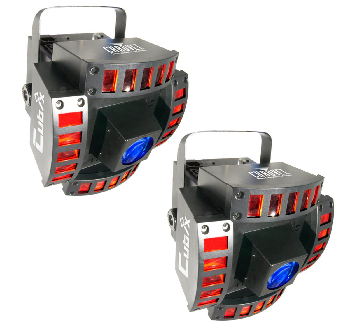 (2) CHAUVET CUBIX 6 Ch Multicolor Centerpiece LED DJ Disco Dance Effect Lights