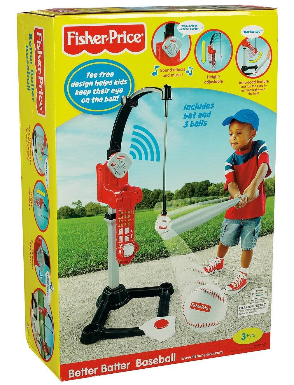 Fisher Price Kids Better Batter Baseball Outdoor Sports Play Set (Open Box)
