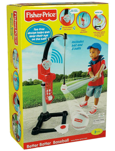 Fisher Price Kids Better Batter Baseball Outdoor Sports Play Set (Open Box)