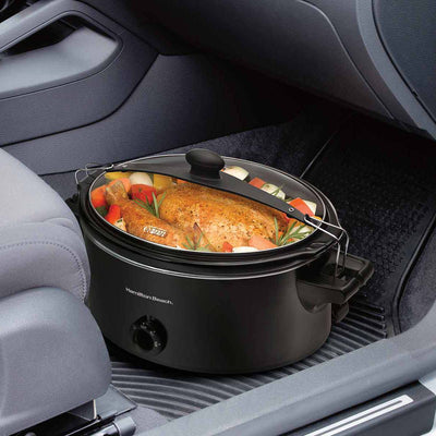 Hamilton Beach Stay or Go 6 Quart Slow Cooker with Handles & 150 Recipe Cookbook