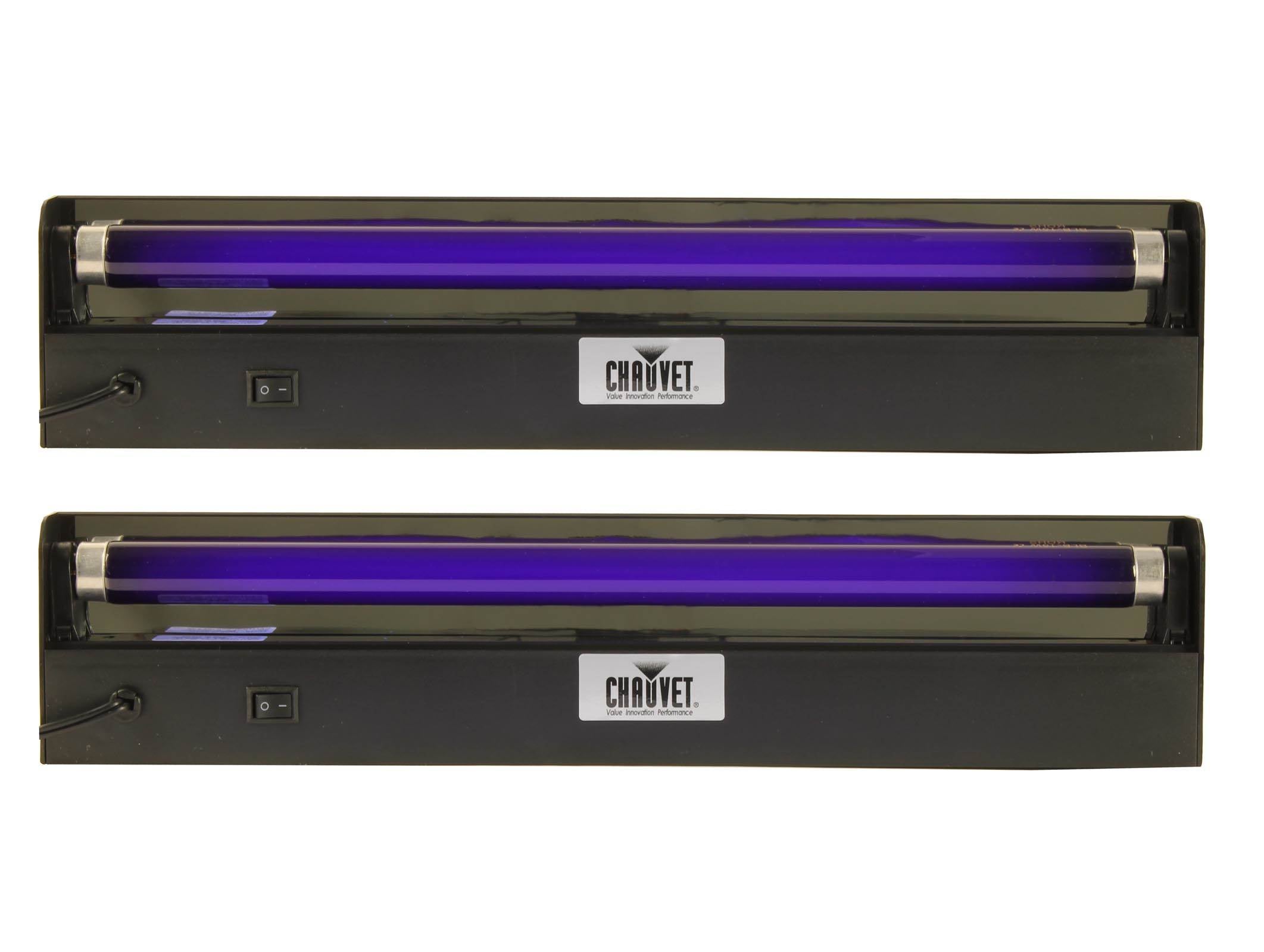 (2) NEW CHAUVET NVF18 18" UV Black Light 15 Watts Halloween Blacklights | NV-F18