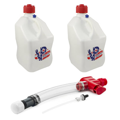 VP Racing Fuels 5 Gal Trigger Fuel Hose Fluid Control System with 2 Utility Jugs