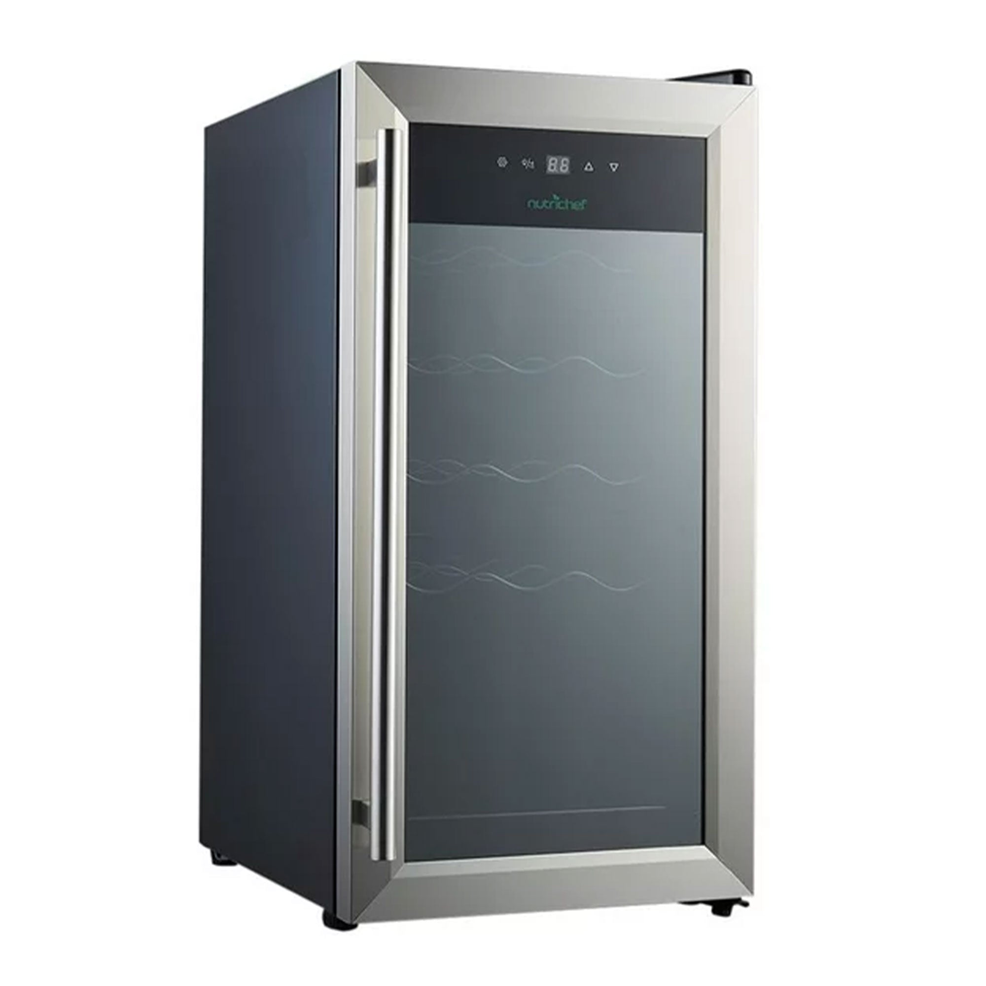 NutriChef Wine Chilling Countertop Cooler w/Digital Control, 15 Bottle Capacity - VMInnovations