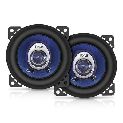 Pyle 4 Inch Blue Poly Injection Cone 2 Way 180 Watt Surround Sound Car Speakers