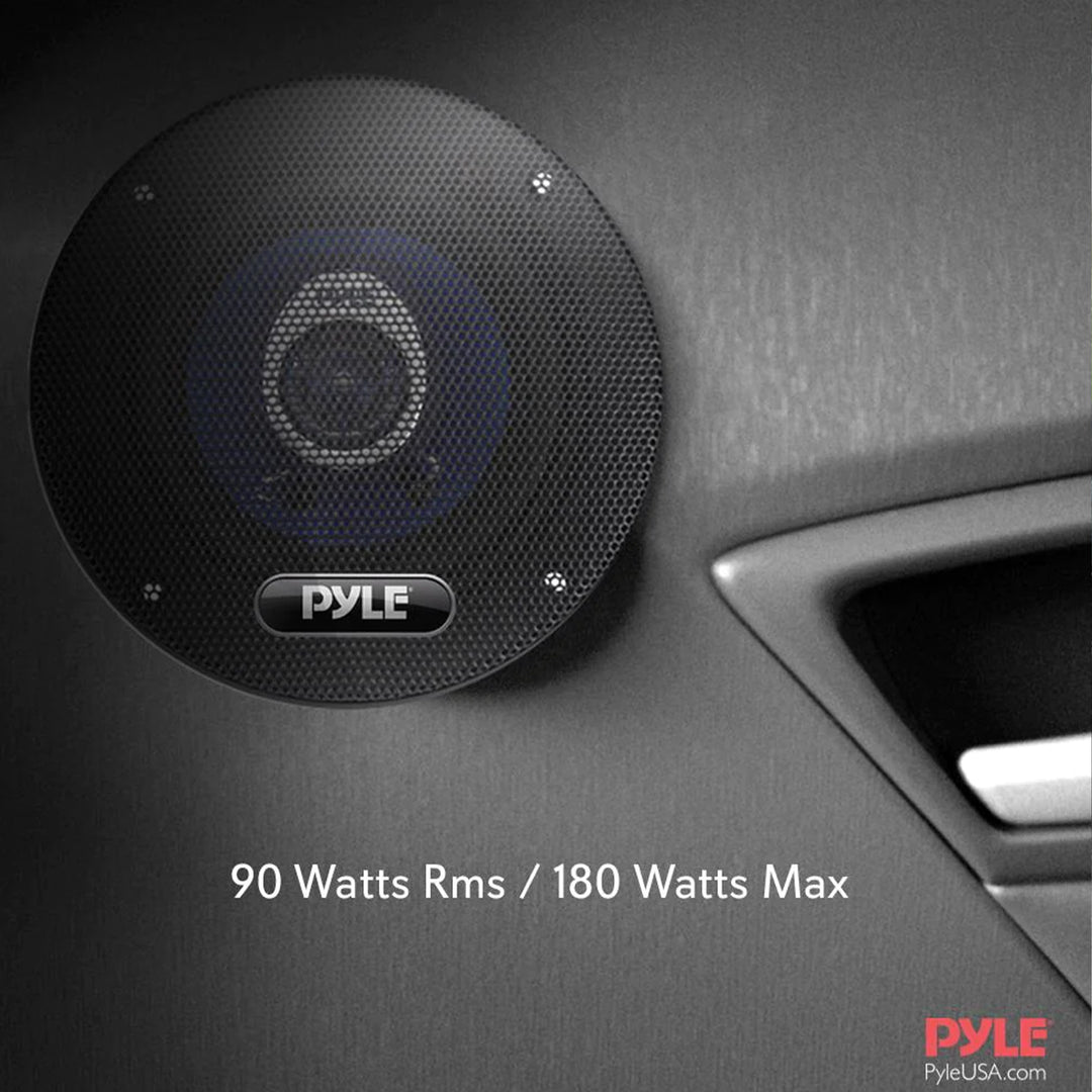 Pyle 4 Inch Blue Cone 2 Way 180 Watt Surround Sound Car Speakers (Open Box)