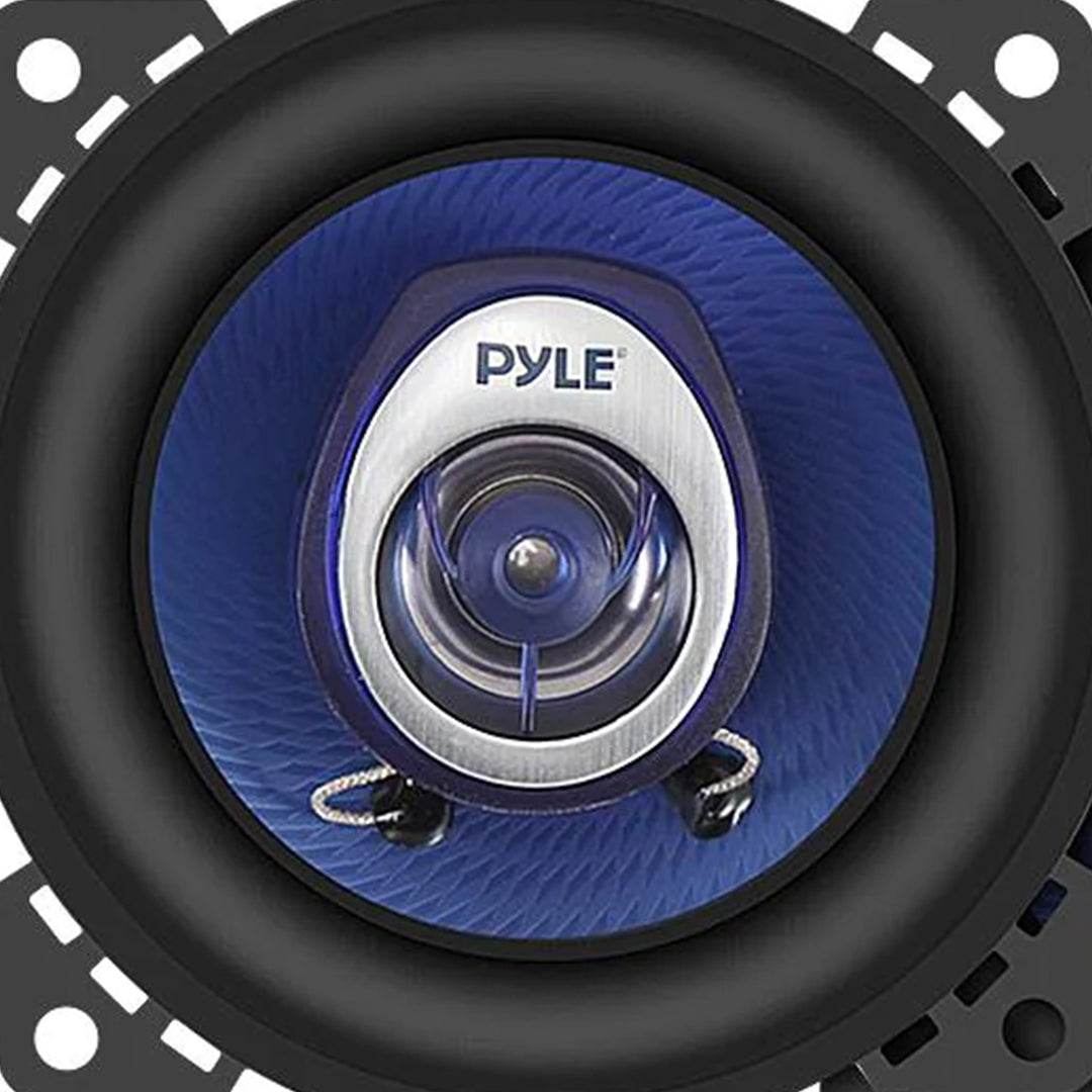 Pyle 4" Blue Poly Injection Cone 2 Way 180W Surround Sound Car Speakers (Used)