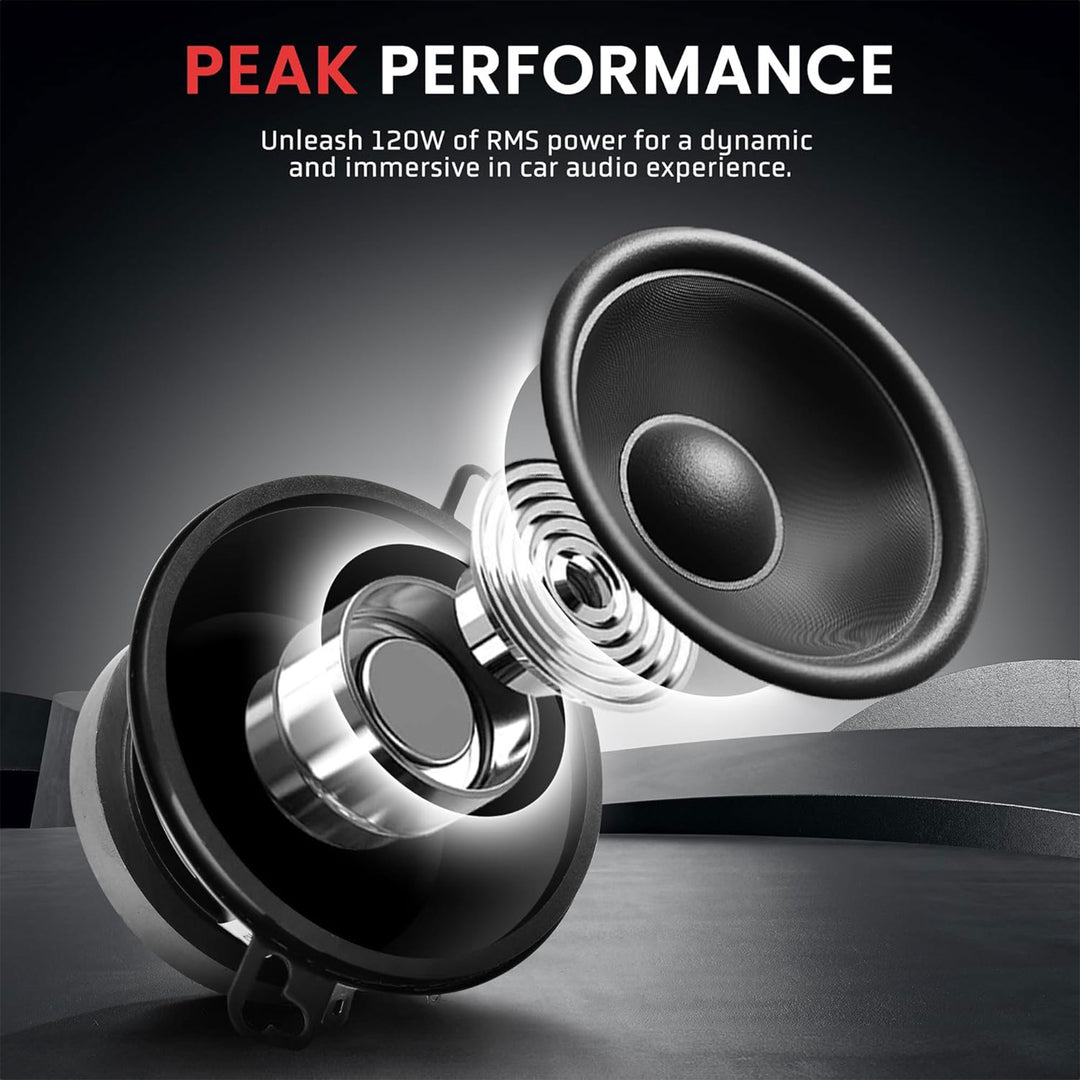 Pyle 2 Way Universal Car Stereo Speakers w/ OEM Replacement Component (Open Box)