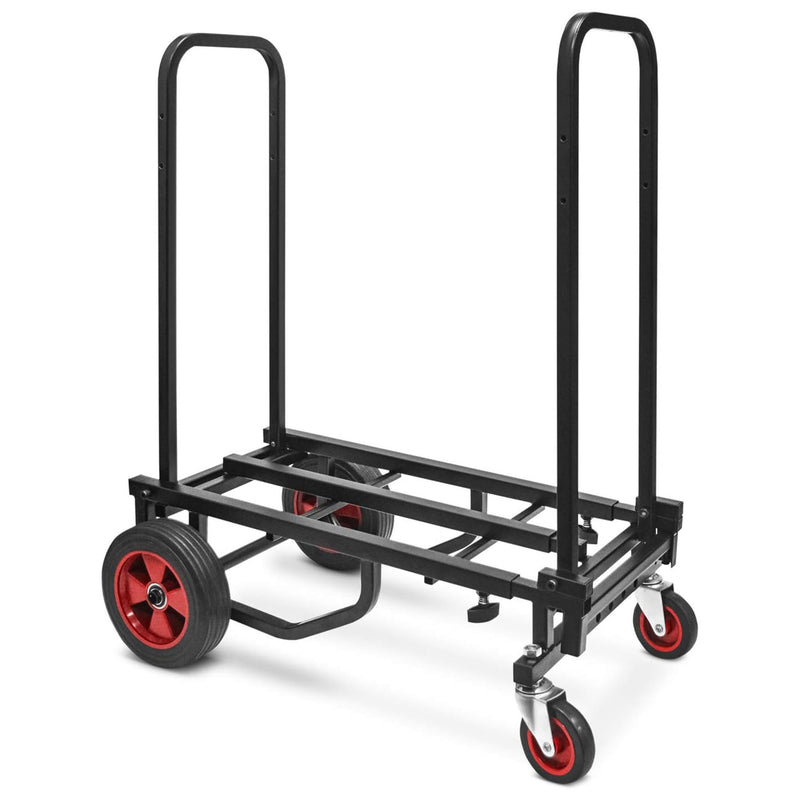 Pyle Adjustable Folding Hand Truck Dolly Platform Equipment Cart, Black (Used)