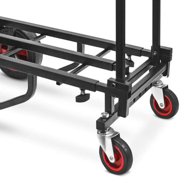 Pyle Adjustable Folding Hand Truck Dolly Platform Equipment Cart,Black(Open Box)