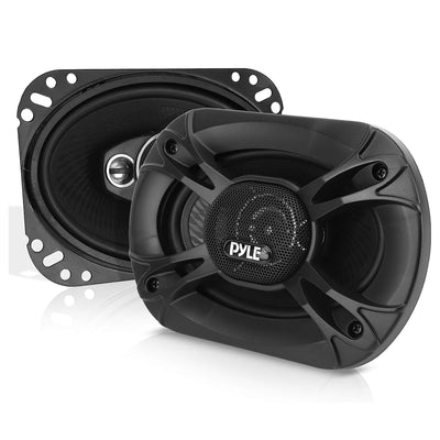 Pyle 4 Way 6x9 Inch Quadriaxial Loud Pro Speaker, Black (Set of 2) (Open Box)