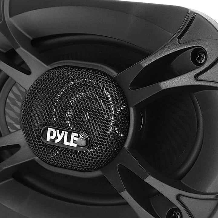 Pyle 4 Way 6x9 Inch Quadriaxial Loud Pro Audio Sound Speaker, Black (Set of 2)