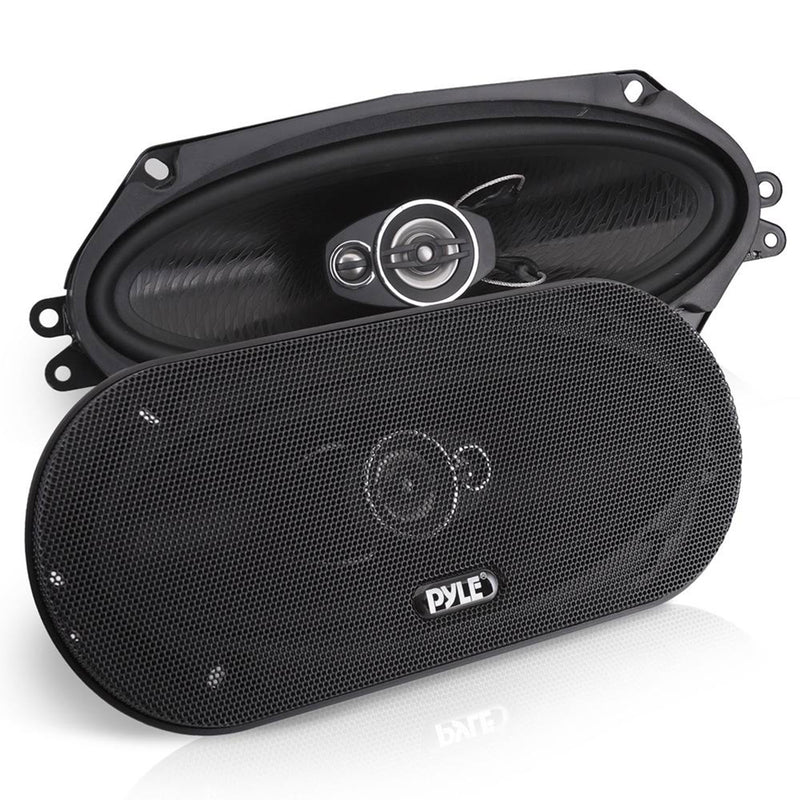 Pyle 4 Inch 3 Way Triaxial Pro Audio Car Universal Stereo Speakers, (Set of 2)