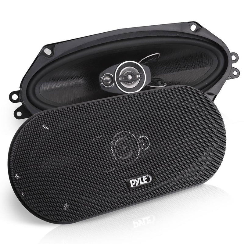 Pyle 4" 3 Way Triaxial Pro Audio Car Universal Stereo Speakers, (2pc) (Open Box)