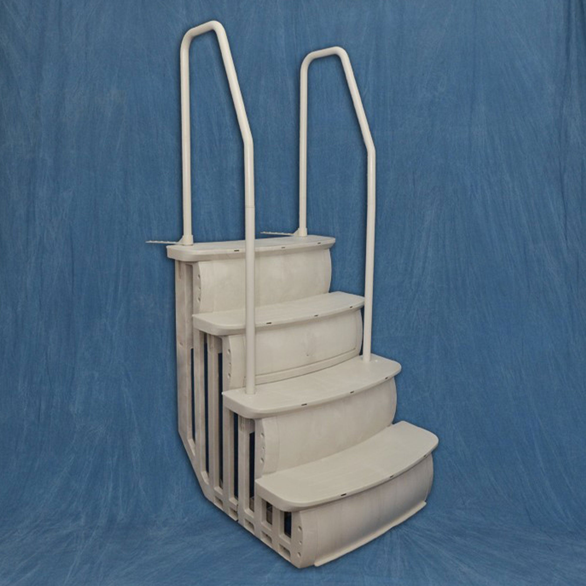 Main Access Adjustable Easy Entry Steps with Dual Handrails for Swimming Pools (Used) - VMInnovations