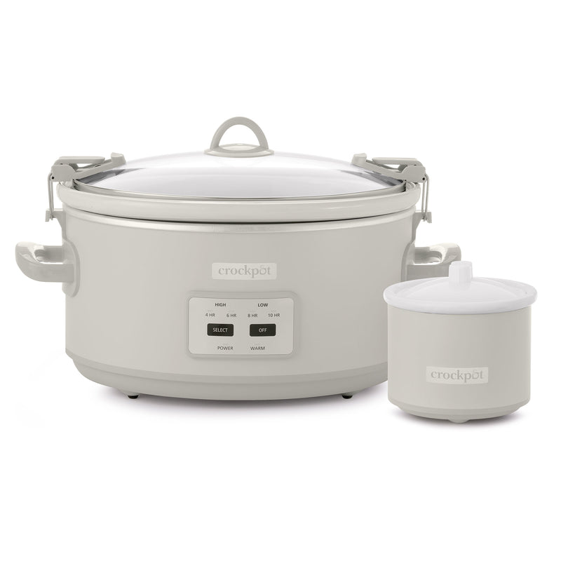 Crock-Pot 7 Quart Cook and Carry Slow Cooker w/ Touch Control and Lid, Mushroom