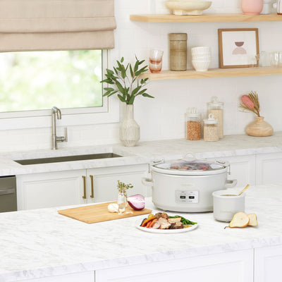 Crock-Pot 7 Qt Cook & Carry Slow Cooker w/ Touch Control and Lid, Mushroom(Used)
