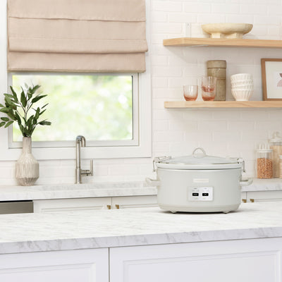 Crock-Pot 7 Qt Cook & Carry Slow Cooker w/ Touch Control and Lid, Mushroom(Used)