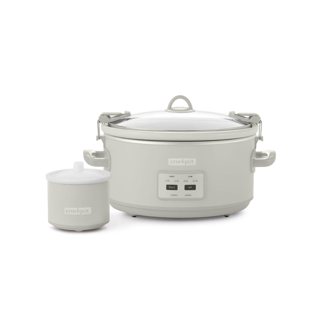 Crock-Pot 7 Quart Cook and Carry Slow Cooker w/ Touch Control and Lid, Mushroom