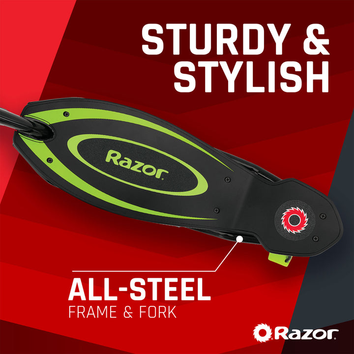 Razor Power Core Sleek Electric Scooter w/Push Button Throttle, Green(For Parts) - VMInnovations