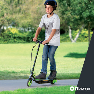 Razor Power Core Sleek Electric Scooter with Push Button Throttle, Green (Used) - VMInnovations