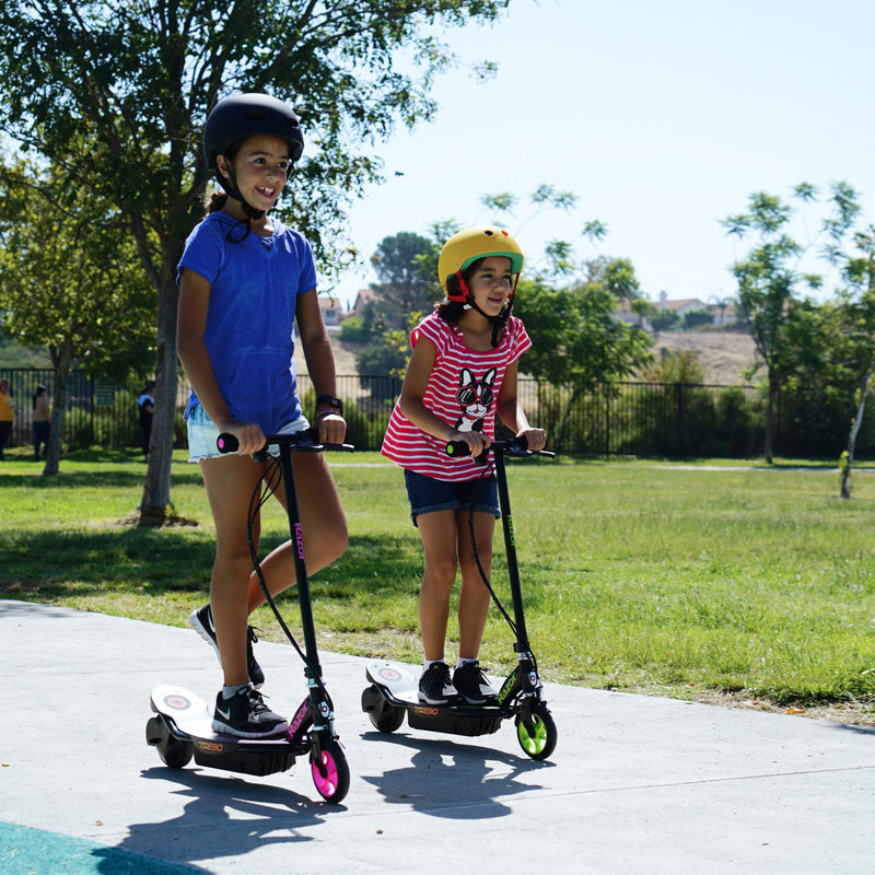 Razor Power Core Sleek Electric Scooter w/Push Button Throttle, Green (Open Box)