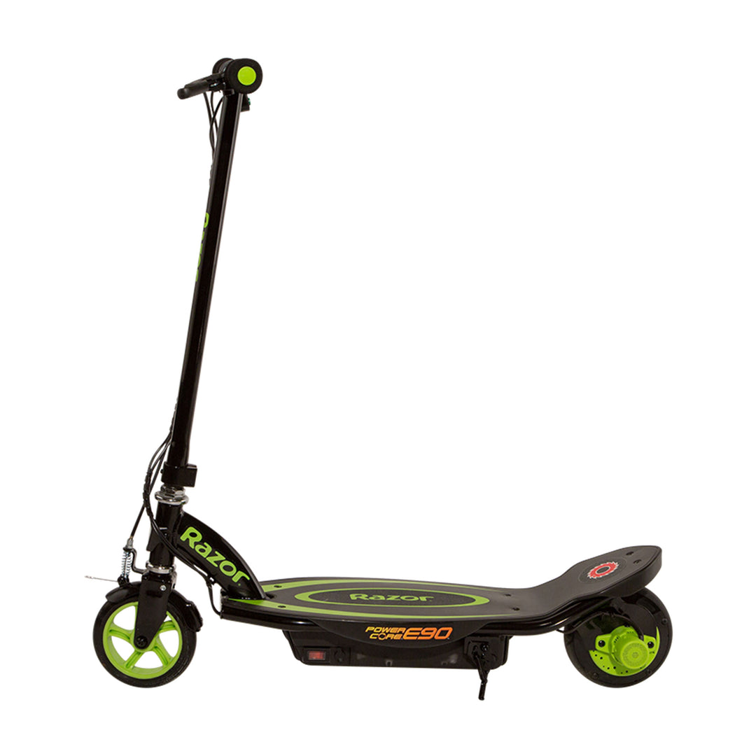 Razor Power Core Sleek Electric Scooter w/Push Button Throttle, Green (Open Box)