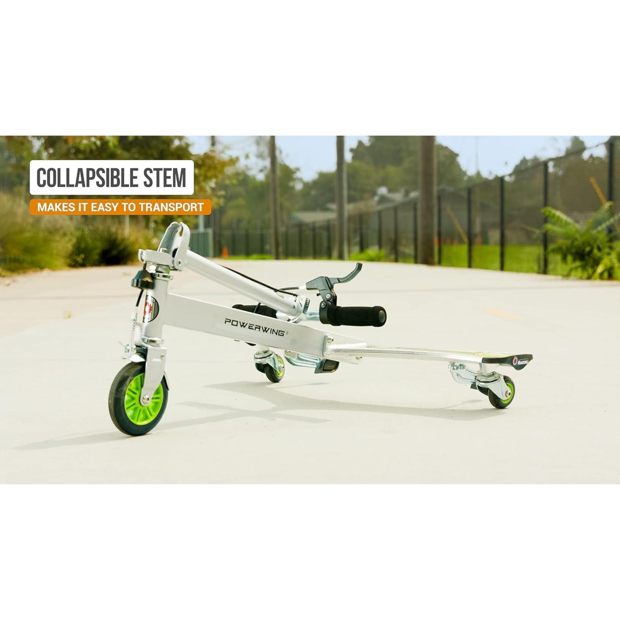 Razor DLX Caster Scooter, 3 Urethane Wheels for Taller Riders (Open Box) - VMInnovations