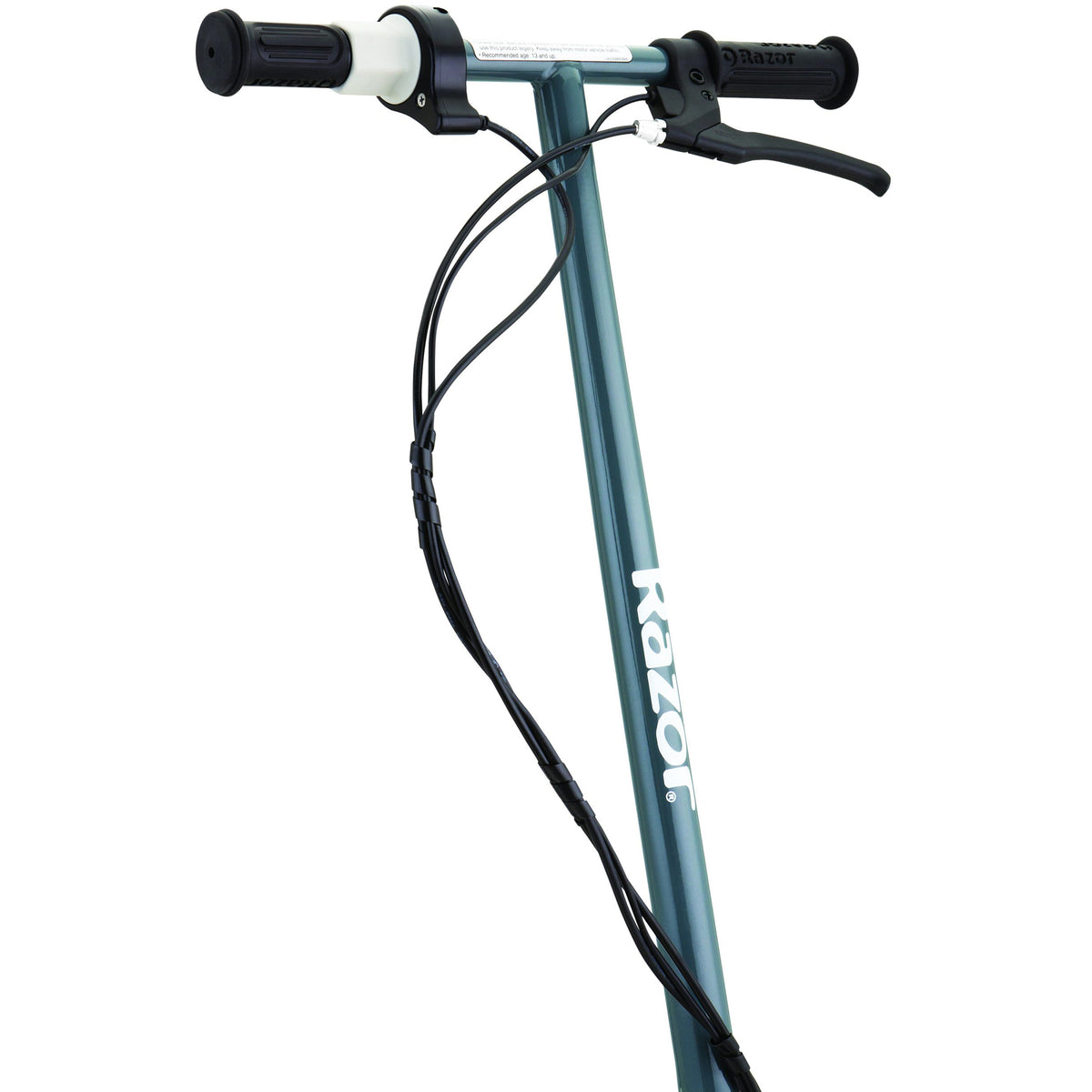 Razor Seated Electric Scooter for Kids, Pneumatic Tires, Seat, Matte Grey (Used)