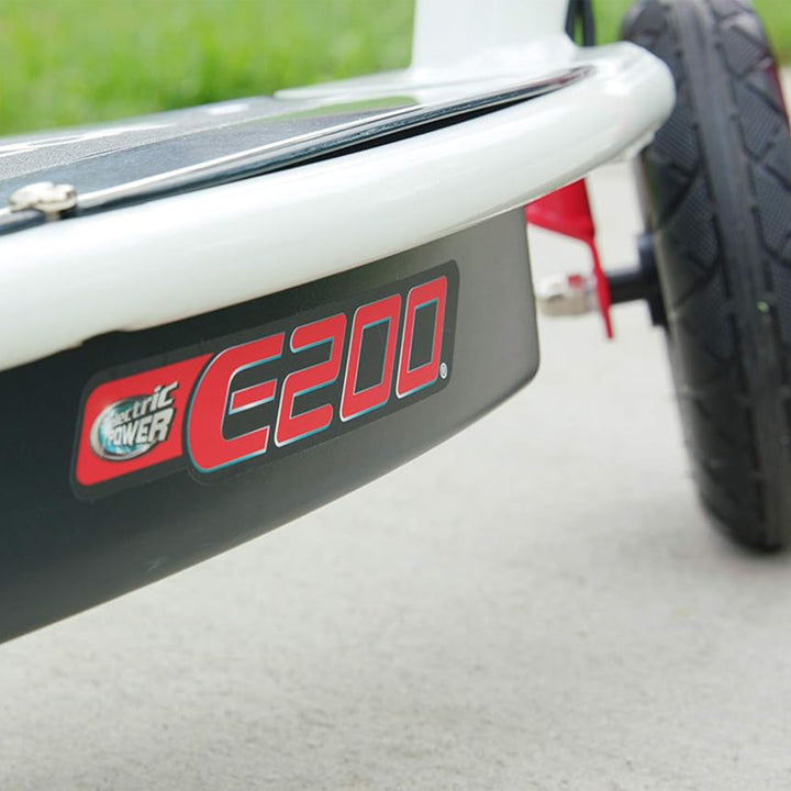 Razor E200 Electric Scooter for Teens, Adults, 8” Pneumatic Tires, White/Red