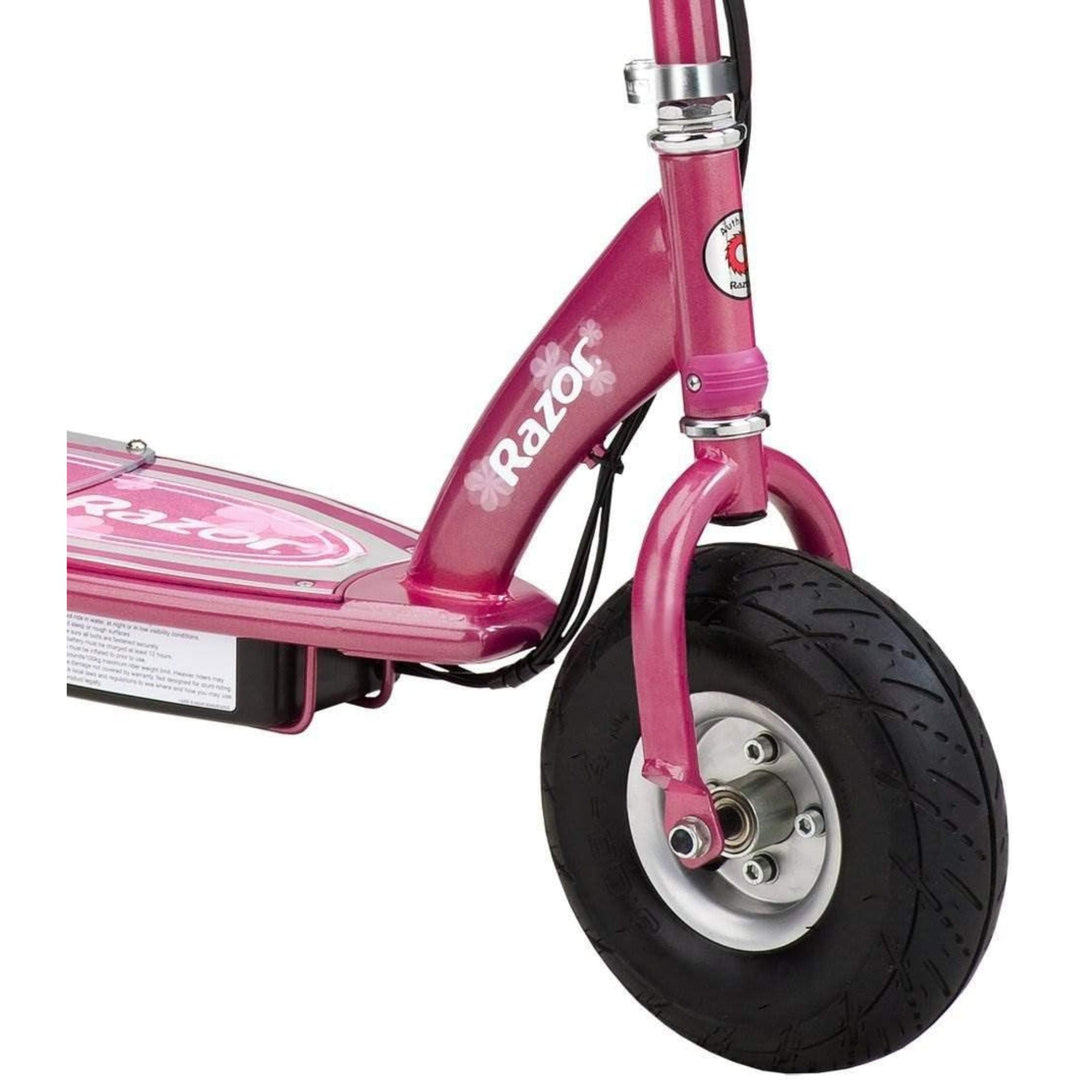 Razor E300S Seated Electric Scooter for Kids, Pneumatic Tires, Seat, Matte Pink