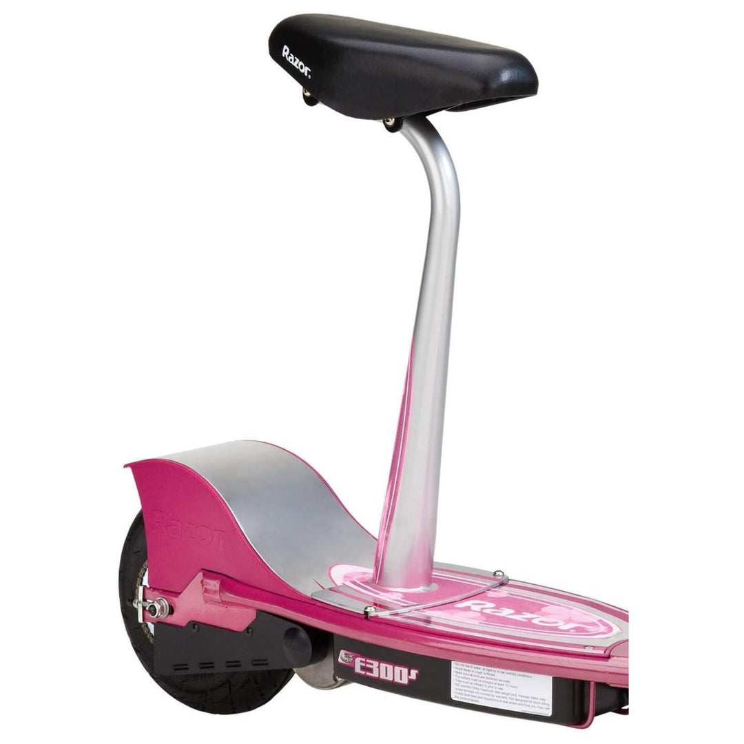 Razor E300S Seated Electric Scooter for Kids, Pneumatic Tires, Seat, Matte Pink