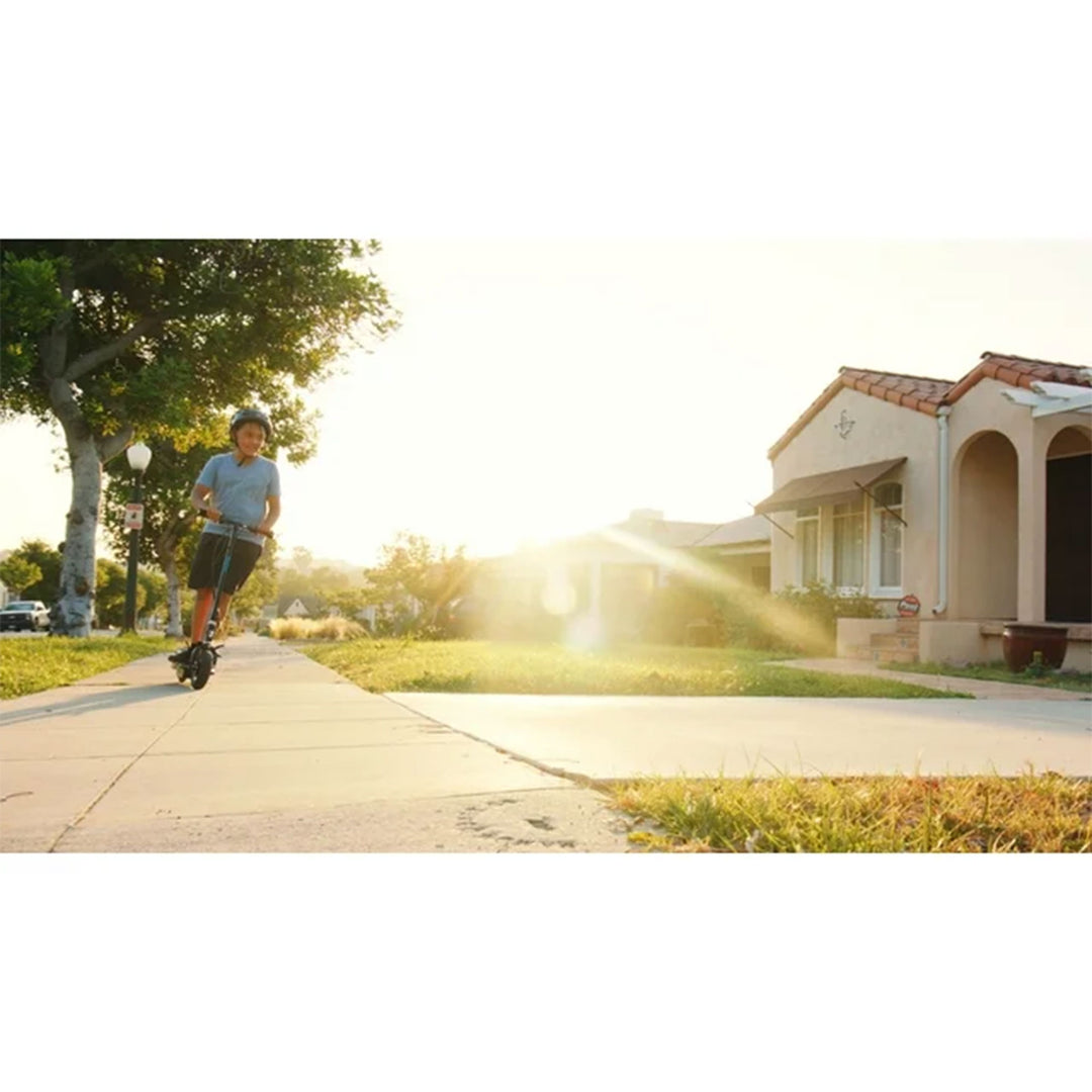 Razor E100 Electric Scooter with Aluminum Deck and Hand Brake, Blue(Open Box)