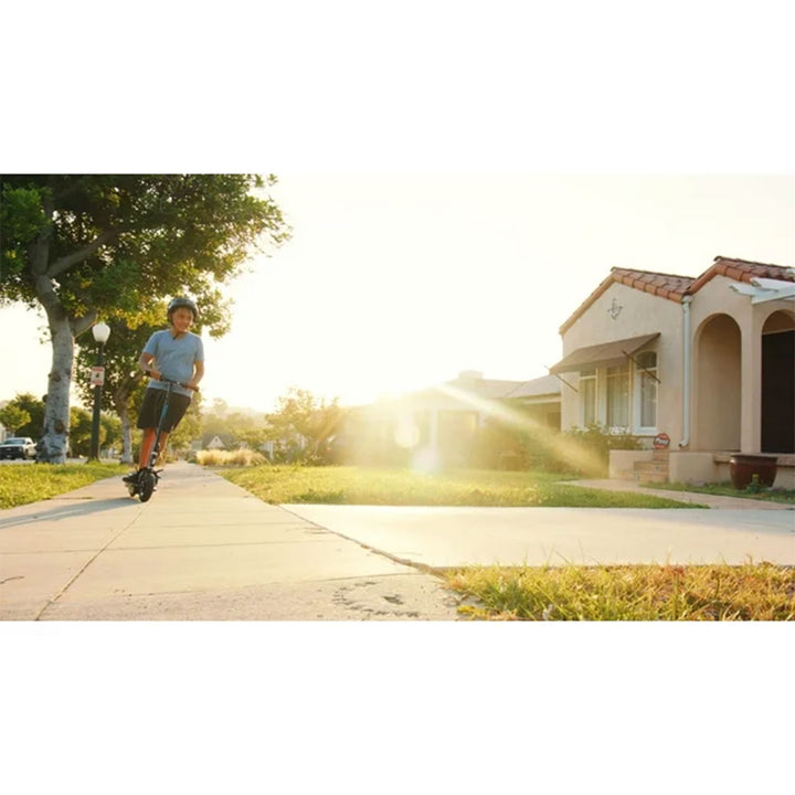 Razor E100 Electric Scooter with Aluminum Deck and Hand Brake, Blue(Open Box)