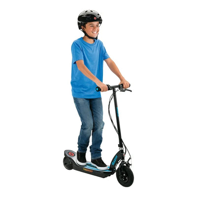 E100 Electric Scooter with Aluminum Deck and Hand Brake, Blue (Used)