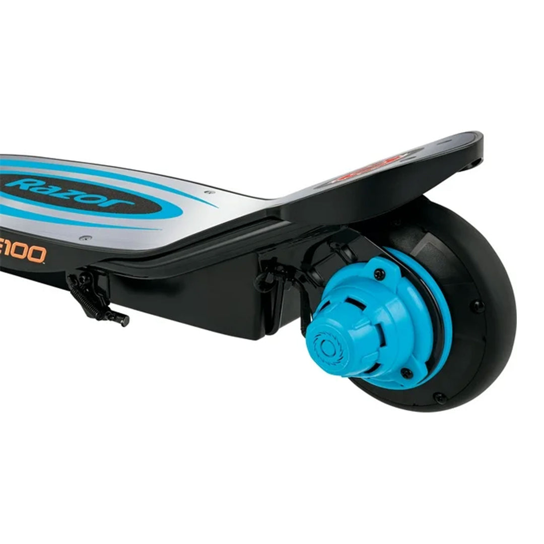 Razor Power E100 Electric Scooter w/Aluminum Deck & Hand Brake, Blue (For Parts)