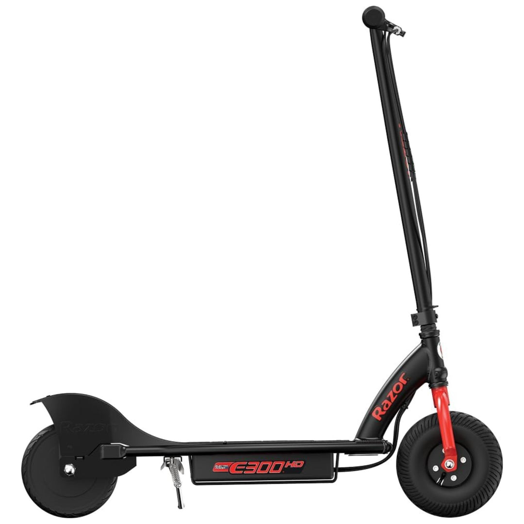 Razor E300 HD Electric Scooter for Teens, Adults, 9” Pneumatic Tires, Black/Red