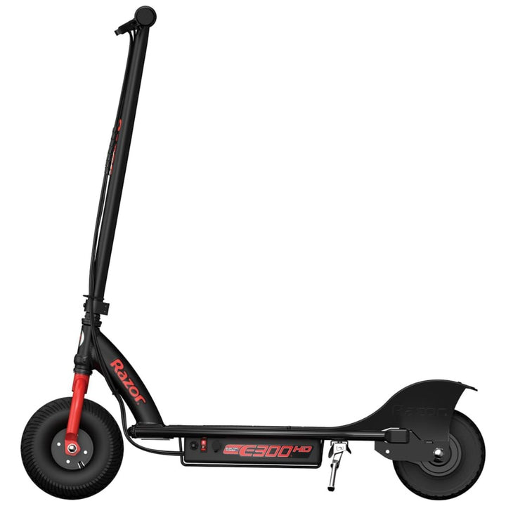 Razor E300 HD Electric Scooter for Teens, Adults, 9” Pneumatic Tires, Black/Red