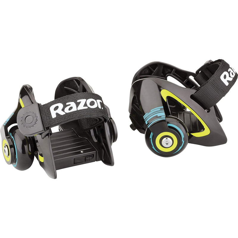 Razor Heavy Duty Jetts Heel Wheels with Included Spark Pads and Skid Pads, Green