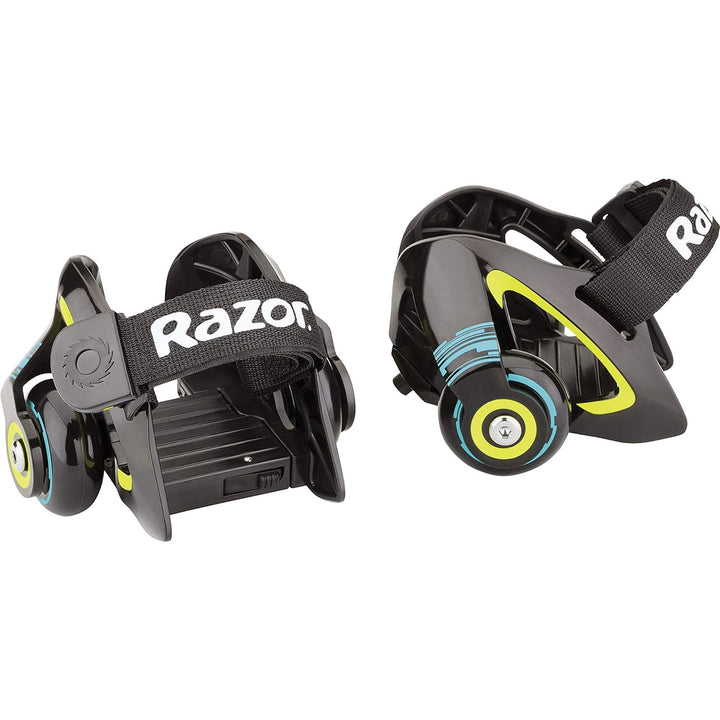 Razor Jetts Heel Wheels w/Included Spark Pads & Skid Pads, Green (Open Box)