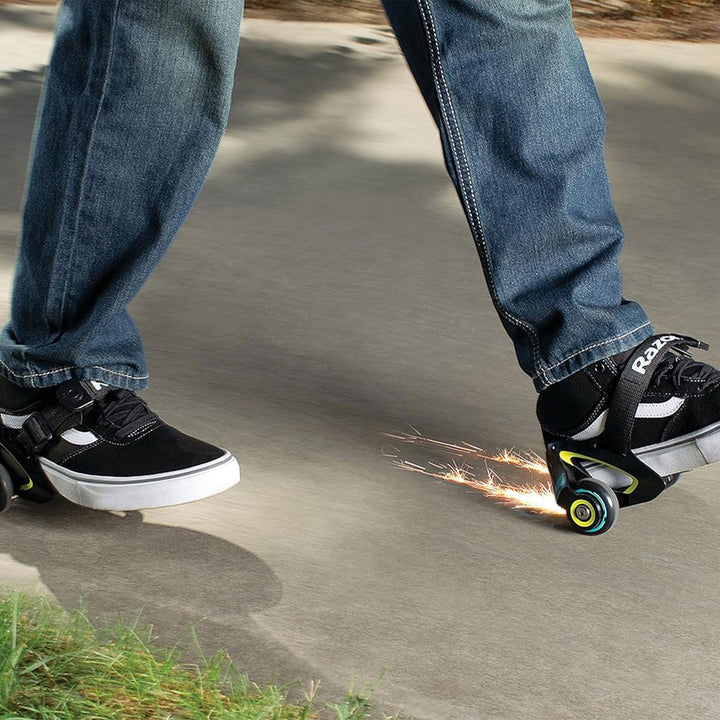 Razor Jetts Heel Wheels w/Included Spark Pads & Skid Pads, Green (Open Box)