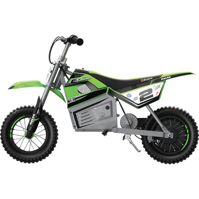 Razor SX350 McGrath Pneumatic Knobby Electric Dirt Rocket Bike, Green (Used)