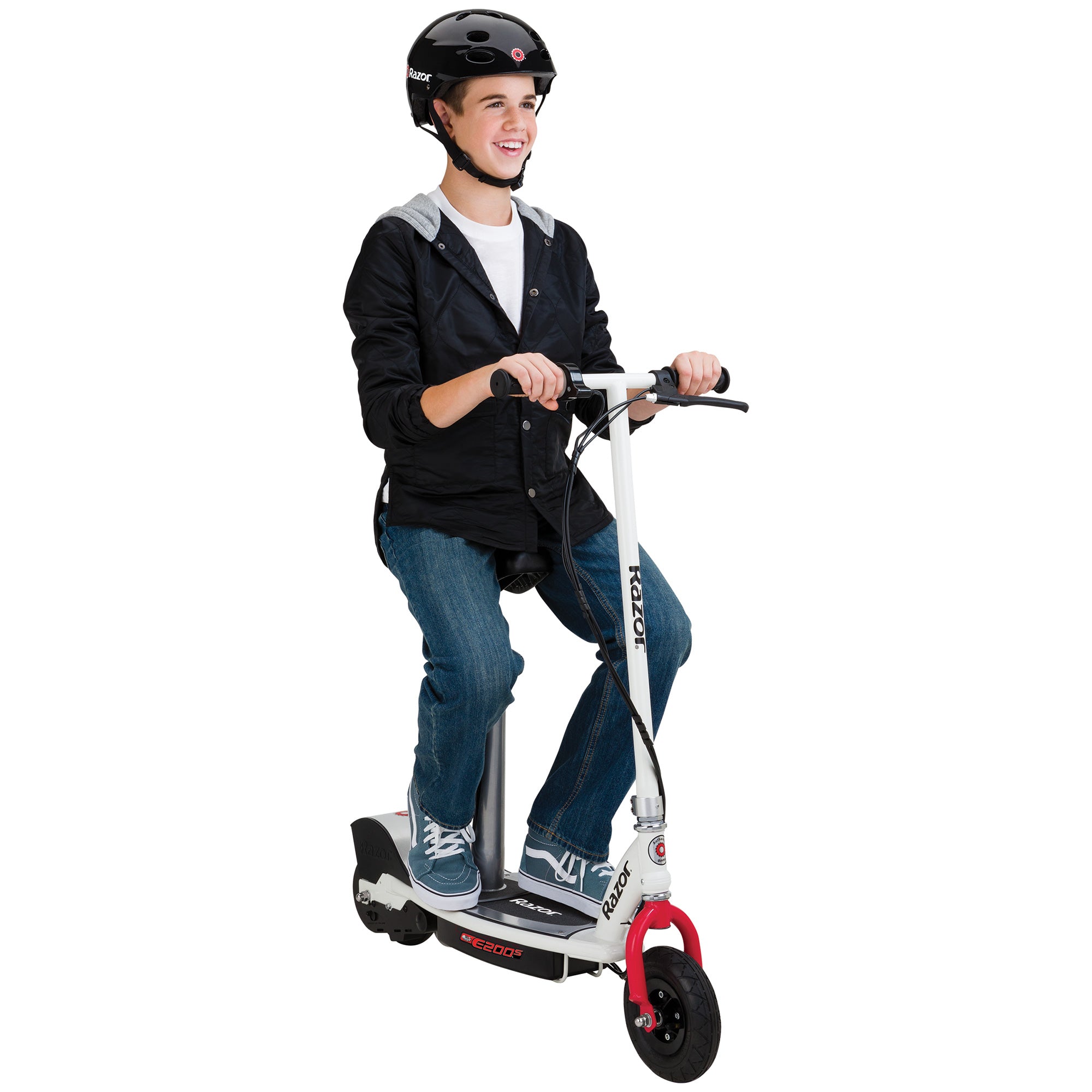 Razor Seated Electric 12 MPH Scooter w/ Twist Grip Throttle & Brake, White(Used) - VMInnovations