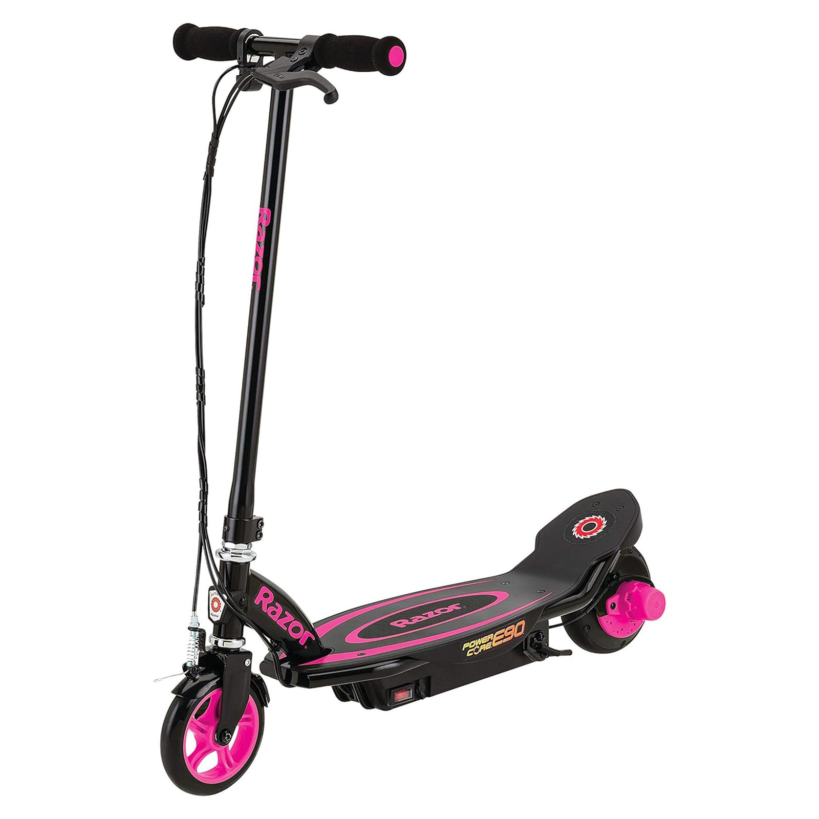 Razor Power Core E90 Sleek Electric Scooter with Push Button Throttle, Pink - VMInnovations