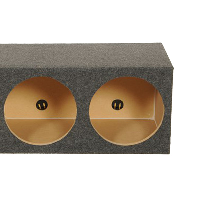 Q Power Quad 12 Inch 4-Hole Sealed Subwoofer Box, Heavy Duty MDF Enclosure